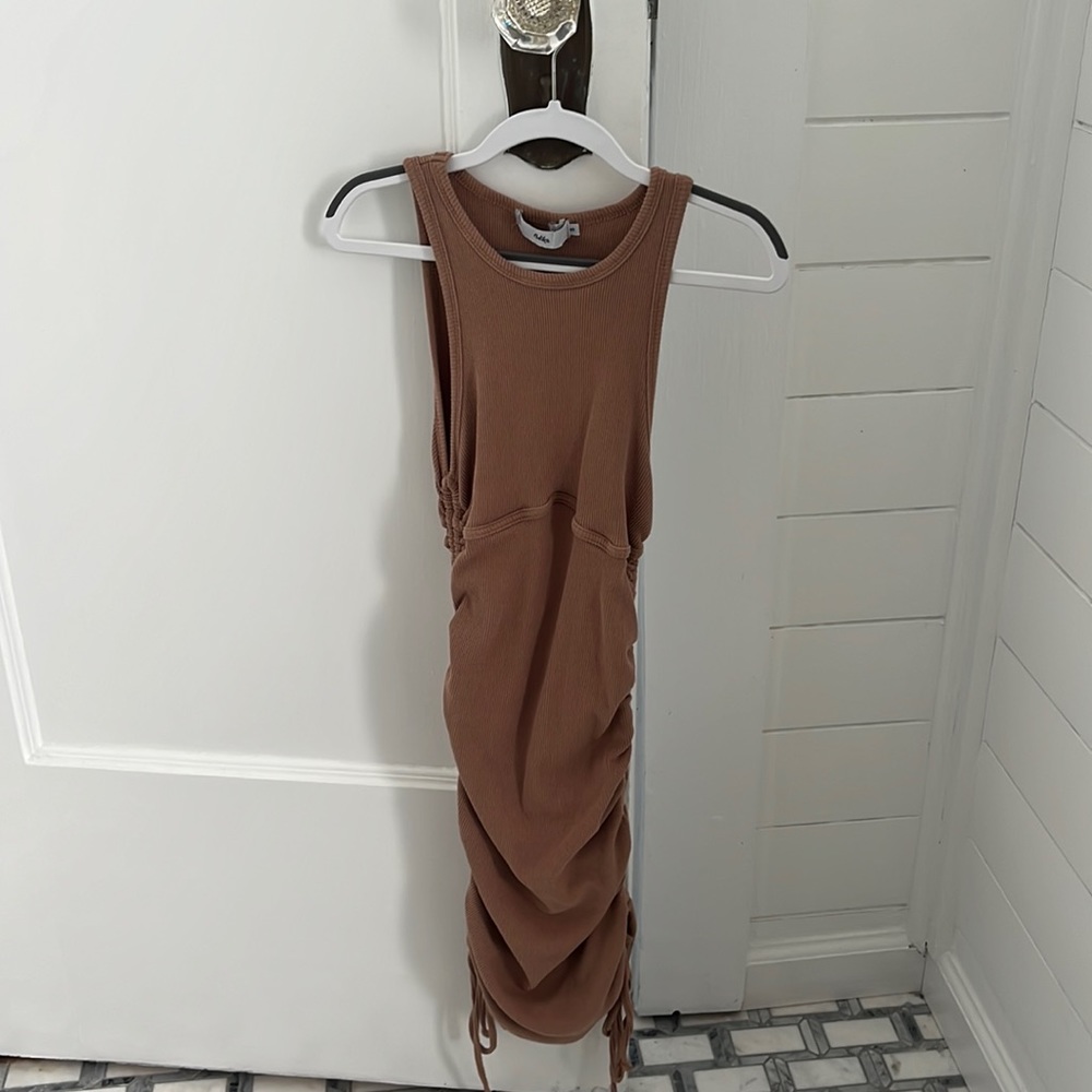 brown/tan tight dress